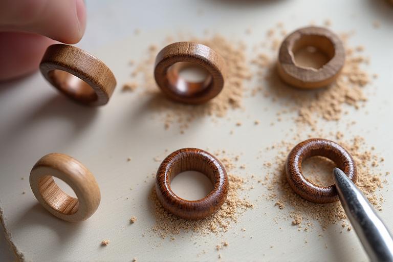 Custom wooden jewelry crafting process