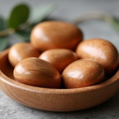 Wellness wooden worry stones
